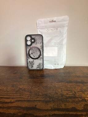 Magnetic Floral Pattern Translucent Matte Phone Case with Camera Lens Protection